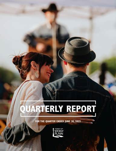 image of the 2025 Q2 Report cover featuring a couple watching a musician play outdoors with text that reads "Quarterly Report for the Quarter Ended June 2025"